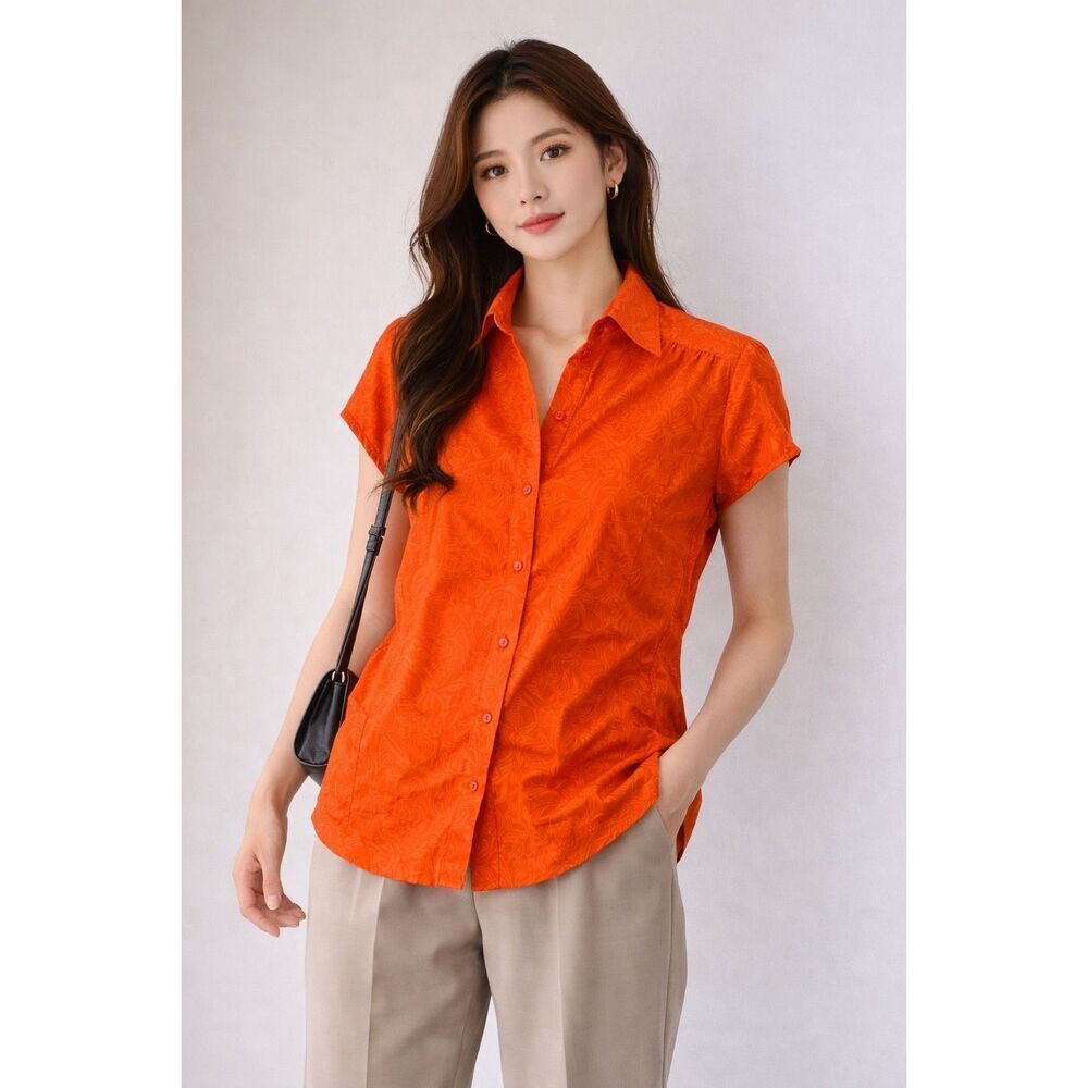 ✨Merrell Women's UV Protection Orange Sz Large Top✨